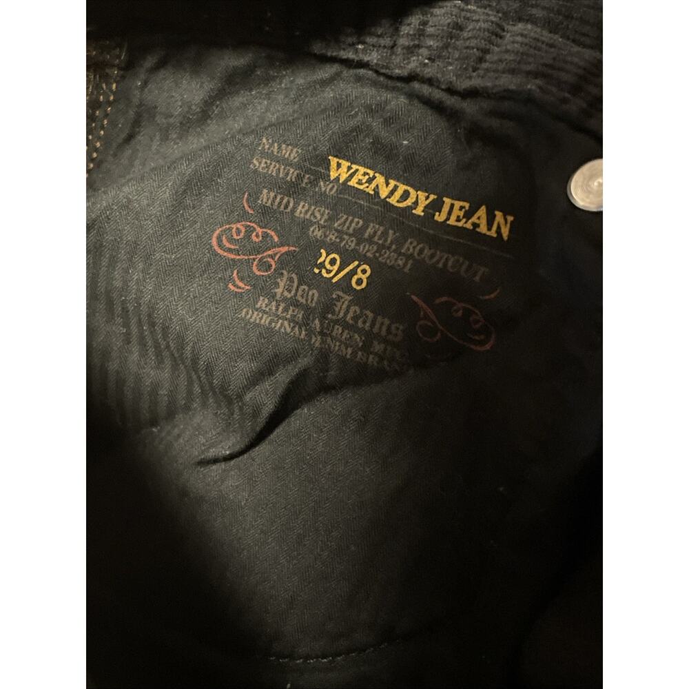 Polo Jeans Co Womens Wendy Jean Corduroy Pants Size 8x30 Black Mid Rise Bootcut - Picture 6 of 13